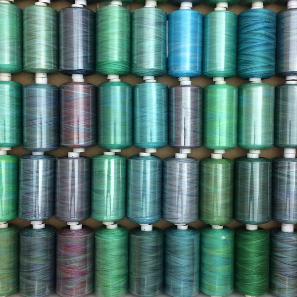 SPECIAL OFFER, 3 Spools of 750m Cotton Machine Quilting Thread, Hand Dyed, Machine Embroidery Thread, 750m (820yds)