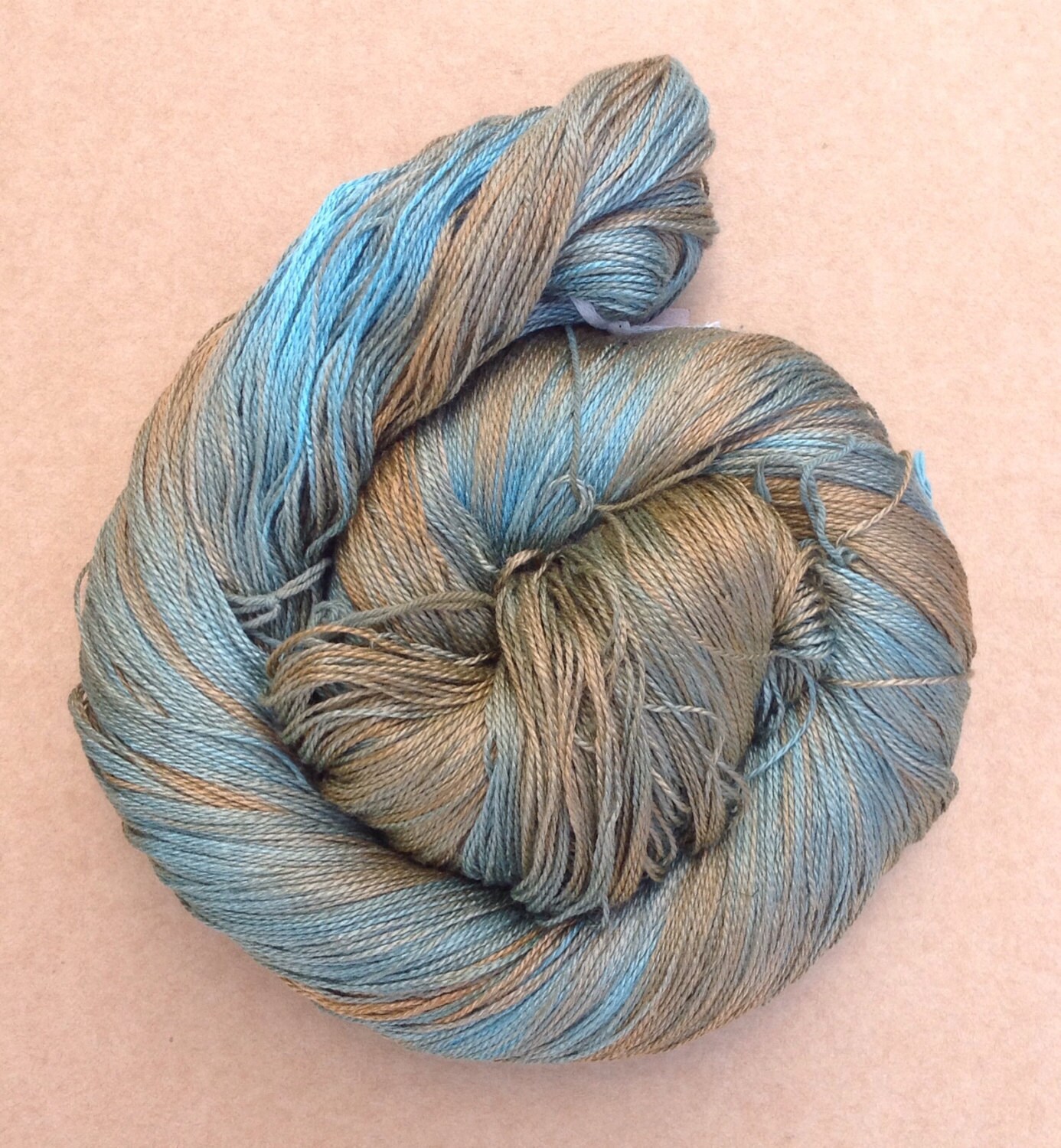 Silk Lace weight yarn, Hand Dyed Spun Silk Yarn, 2ply Knitting Yarn