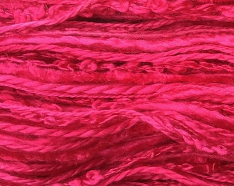 NEW COLOUR, Silk One Off, Hand Dyed Silk Thread Selection, Silk Thread Mix, Shocking Pink