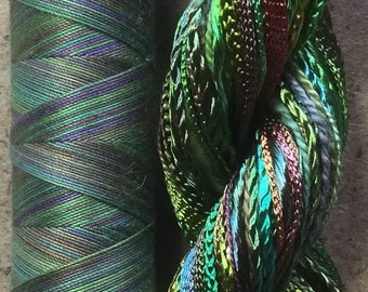 Hand Dyed Thread Selection, Hand Dyed Cotton Machine Thread, Embroidery Thread, Quilting Thread, Two of a Kind, No.09 Apple, UK Seller