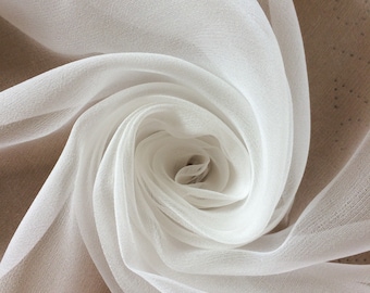 Silk Chiffon, Translucent Silk,  Luxury Silk Fabric, 0.5 metre x 112cm (44 inches)