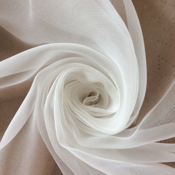 Silk Chiffon, Translucent Silk, Luxury Silk Fabric, 0.5 Metre X 112cm 44  Inches 