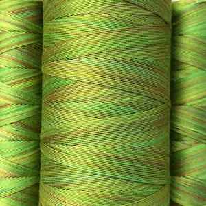 Hand Dyed Cotton Machine Quilting Thread, Colour Little Gem, 150m (162yds) or 750m (820yds) spool, Egyptian Giza Cotton