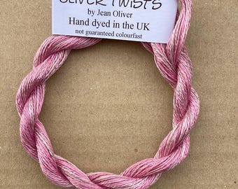 Silk Embroidery Thread, 30/2, No.31 Raspberry Sorbet, Embroidery Thread, Hand Dyed, Artisan Thread, Textile Art