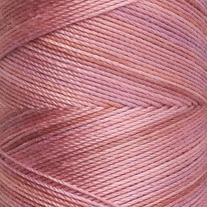 May include: A spool of pink embroidery floss. The floss is wound tightly and has a subtle ombre effect.