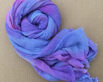 Cotton Scrim, Hand Dyed Gauze, Openweave Fabric, Dyed Butter Muslin, Nuno felting, UK Seller, Colour No.29 Stocks