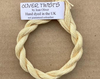 Silk Embroidery Thread, 30/2, No.84 Buttermilk, Embroidery Thread, Hand Dyed, Artisan Thread, Textile Art