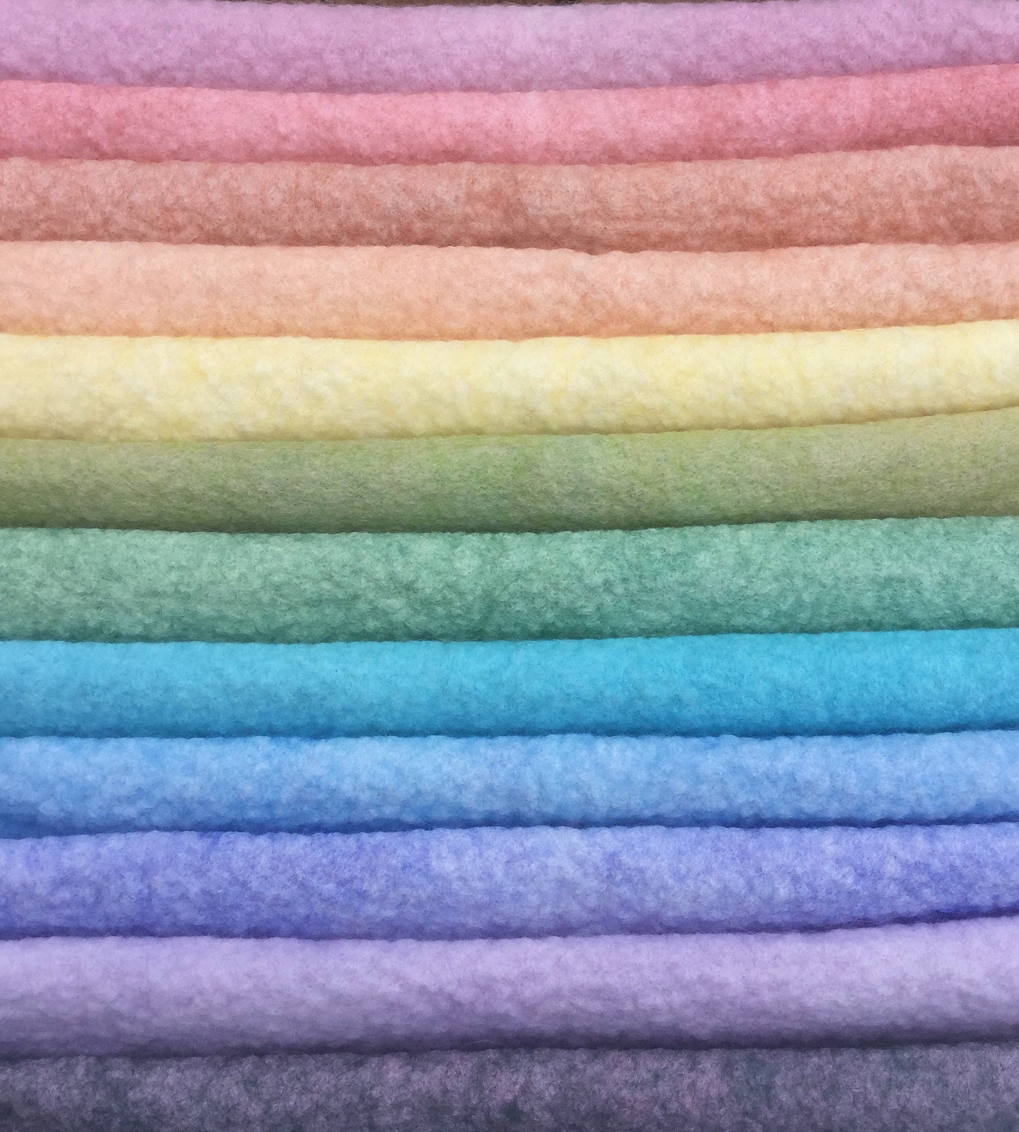 Hand Dyed Wool and Viscose Felt Choose From Pastel Colours Etsy UK