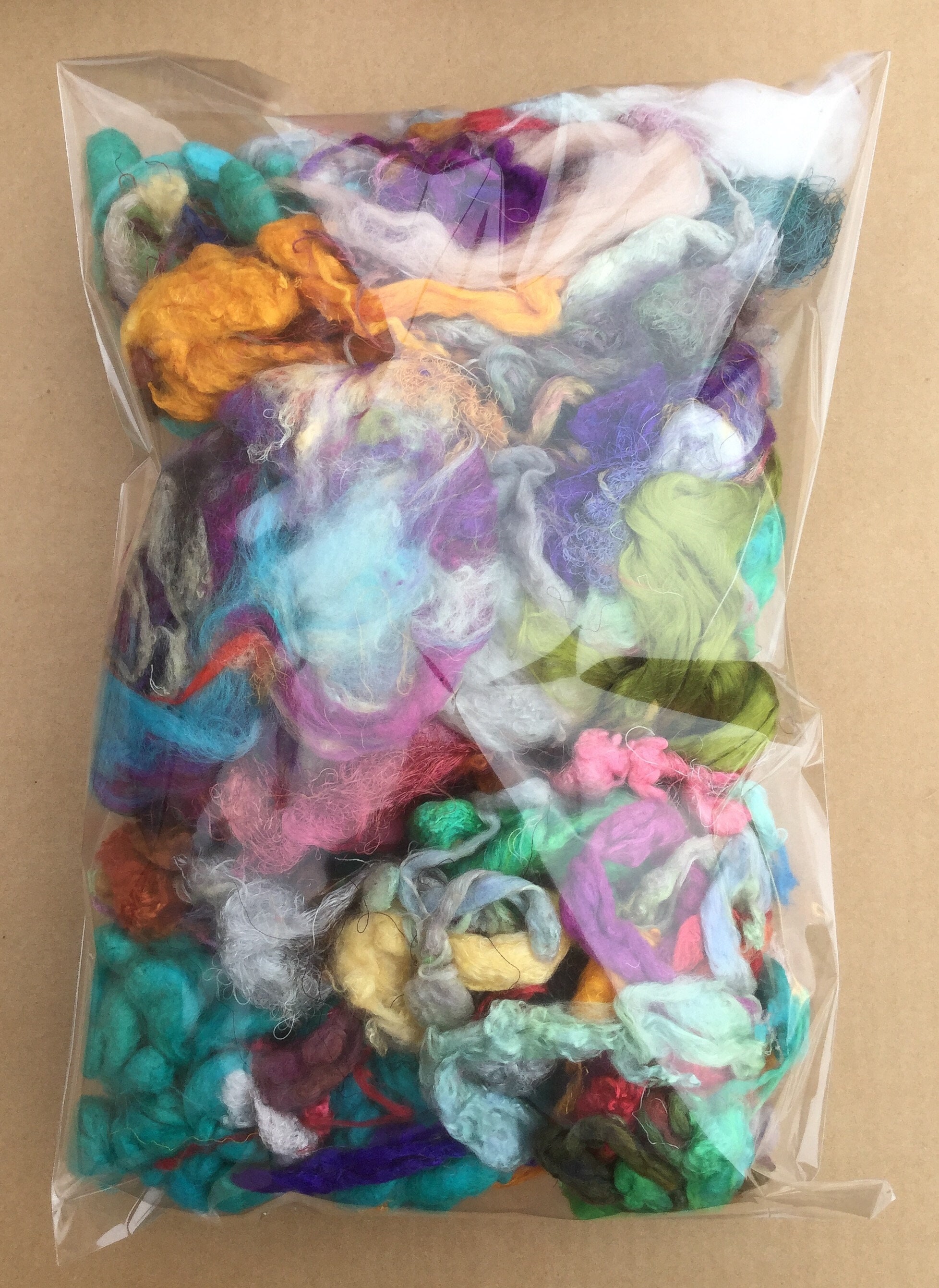 Pot luck Silk Packs, Hand Dyed Silk Fibres, Silk Tops, Throwsters Waste ...