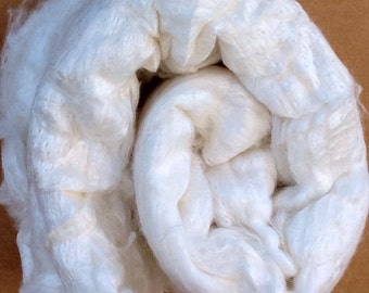 Silk Laps (No.2) Mulberry Silk, Silk Sheet, Carded Laps, Feltmaking, Spinning, Needlefelting, Silk Fusion, Dyeing