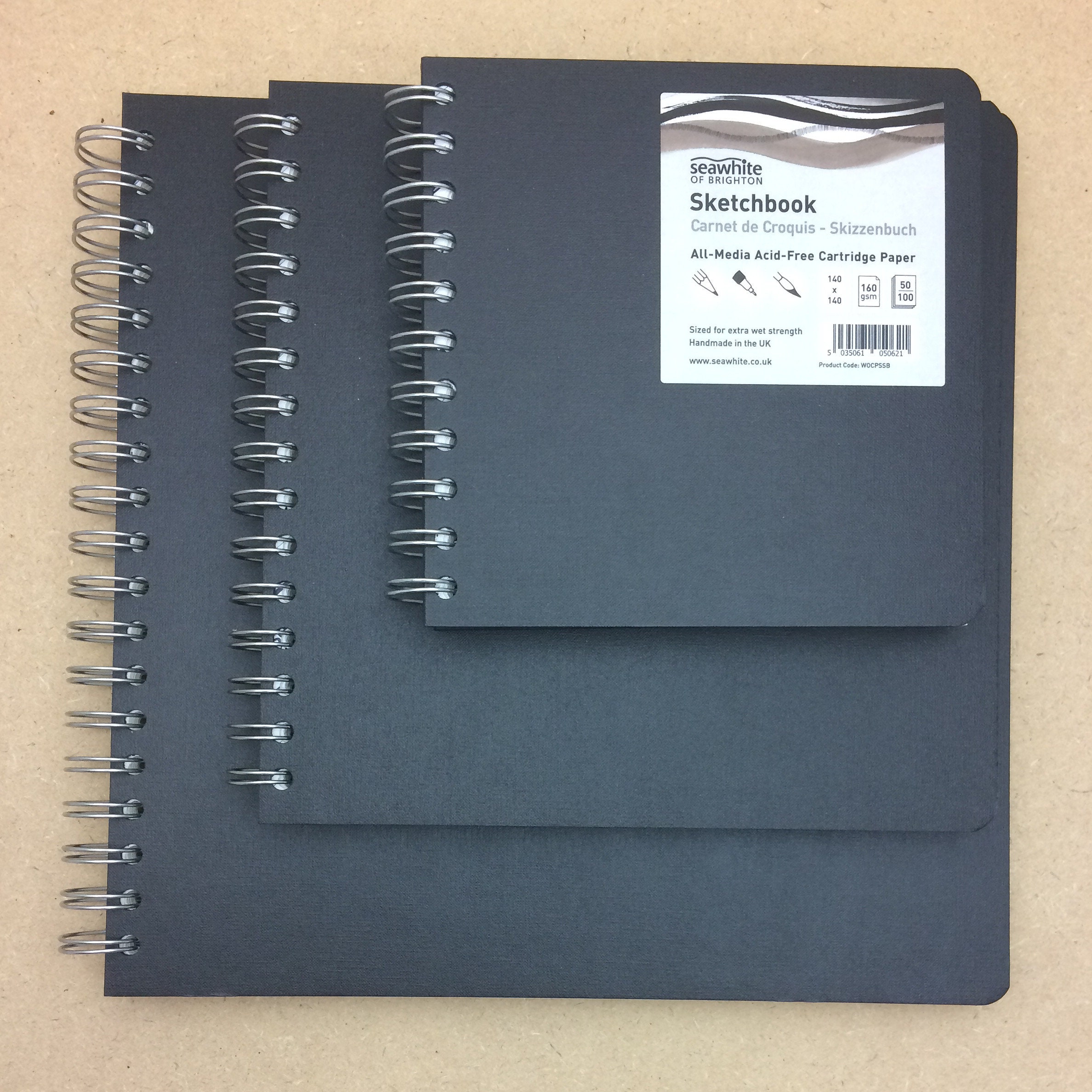 Seawhite 220gsm Plein Air Wire Bound Hardback Multi-Media Sketchbook