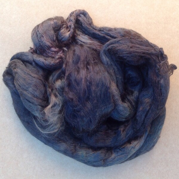 Hand Dyed A1Grade Mulberry Silk Brick, Mulberry Silk Tops, Spinning, Feltmaking No.71 Chestnut, 1635