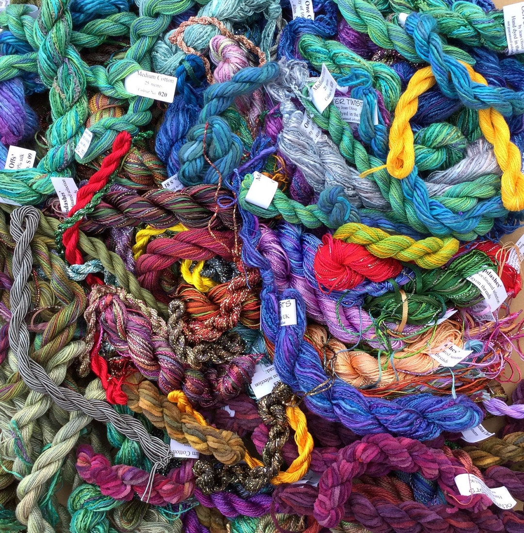Stitching Thread Bundle Thread Pack, Pot Luck Pack, Hand Stitching, Embroidery, Scrapbooking ...