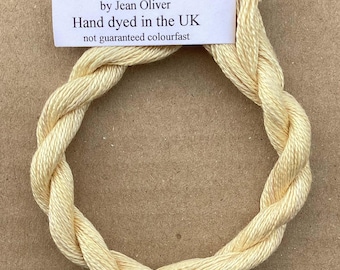 Silk Embroidery Thread, 30/2, No.84 Buttermilk, Embroidery Thread, Hand Dyed, Artisan Thread, Textile Art