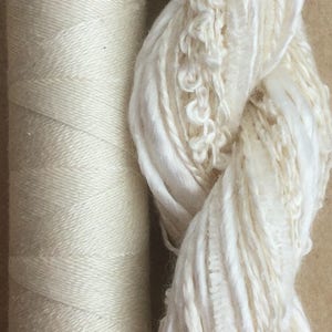Silk Harmony, Undyed Silk Thread Selection and Silk Machine Thread, Embroidery Threads, Quilting Thread,  No.00 - Neutral