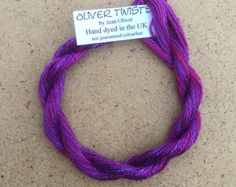 Silk 8/2 No.05 Violet, Embroidery Thread, Hand Dyed Embroidery Thread, Artisan Thread, Textile Art