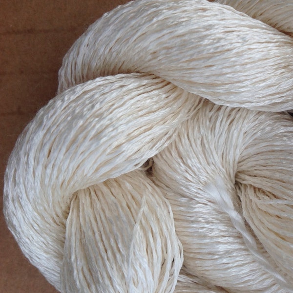 Silk 30/2 weight Yarn, Cobweb Lace Yarn, Silk Yarn, Weaving Yarn, Crochet Yarn, Natural, Undyed, Ivory,