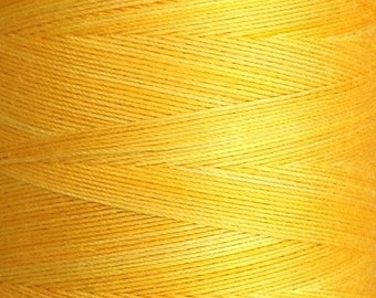 Hand Dyed Cotton Machine Quilting Thread, Machine Embroidery Thread, 750m (820yds) Colour No.51 Daffodil, Ref.848