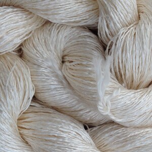 Silk 30/2 weight Yarn, Cobweb Lace Yarn, Silk Yarn, Weaving Yarn, Crochet Yarn, Natural, Undyed, Ivory, image 5