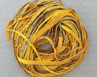 Tidbits, Gold, Hand Dyed Embroidery Threads, Creative Embrodery