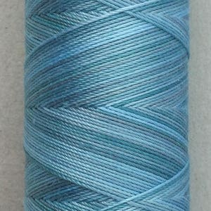 No.33 Aquamarine, Hand Dyed Cotton Machine Thread, Individual Spool 150m, Machine Embroidery, machine Quilting image 2