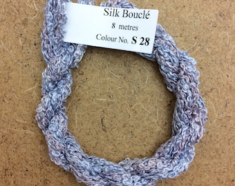 Silk Boucle No.28 Parma Violet, Hand Dyed Embroidery Thread, Artisan Thread, Textile Art