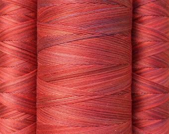 Hand Dyed Cotton Machine Quilting Thread, Colour Chilli Pepper, 150m (162yds) or 750m (820yds) spool, Egyptian Giza Cotton