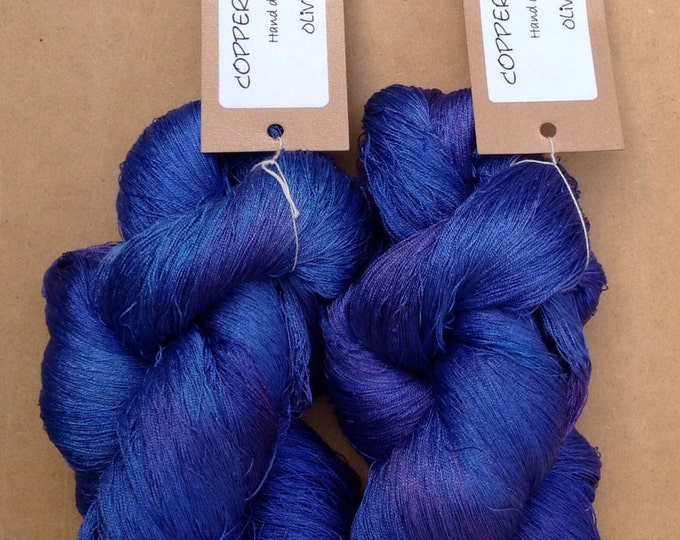 Hand Dyed Silk Yarn, Spun Silk Yarn, Weaving, Lace Knitting, 60/2