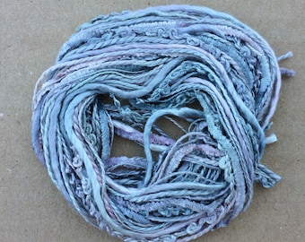 Silk Tidbits, No.56 Pebble, Hand Dyed Embroidery Threads, Creative Embrodery