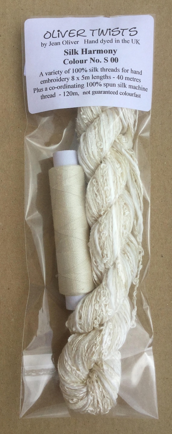 Harmonie soie en soie, fil de soie Harmonie Etoffe sélection et soie à la Machine fil, fils à broder, fil de Quilting, No.00 - neutre a4c26b Harmonie soie en soie, fil de soie Harmonie Etoffe sélection et soie à la Machine fil, fils à broder, fil de Quilting, No.00 - neutre a4c26b