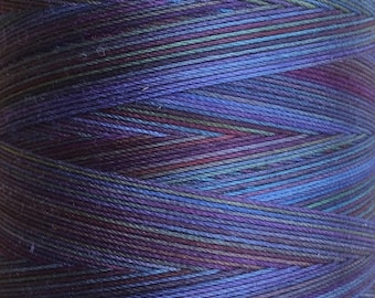 Hand Dyed Cotton Machine Quilting Thread, Machine Embroidery Thread,  Eygyptian Cotton 40 weight, 750m (820yds) Colour No.57 Oil Slick