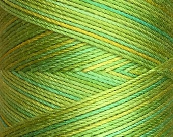 No.50 Lime and Lemon, Hand Dyed Cotton Machine Thread, Individual Spool 150m, Machine Embroidery, machine Quilting