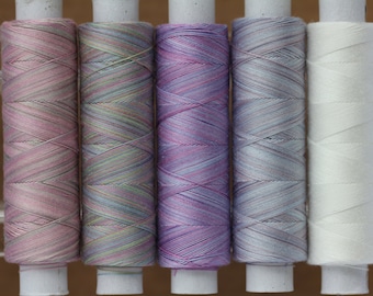 Lilacs, Hand Dyed Cotton Machine Embroidery Thread, Machine Quilting Thread, Tatting, Crochet, Creative Embroidery/Quilting