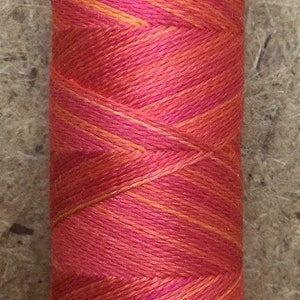 No.13 Sunset, Hand Dyed Silk Machine Thread, Individual Spool 120m, Machine Embroidery, Machine Quilting image 2