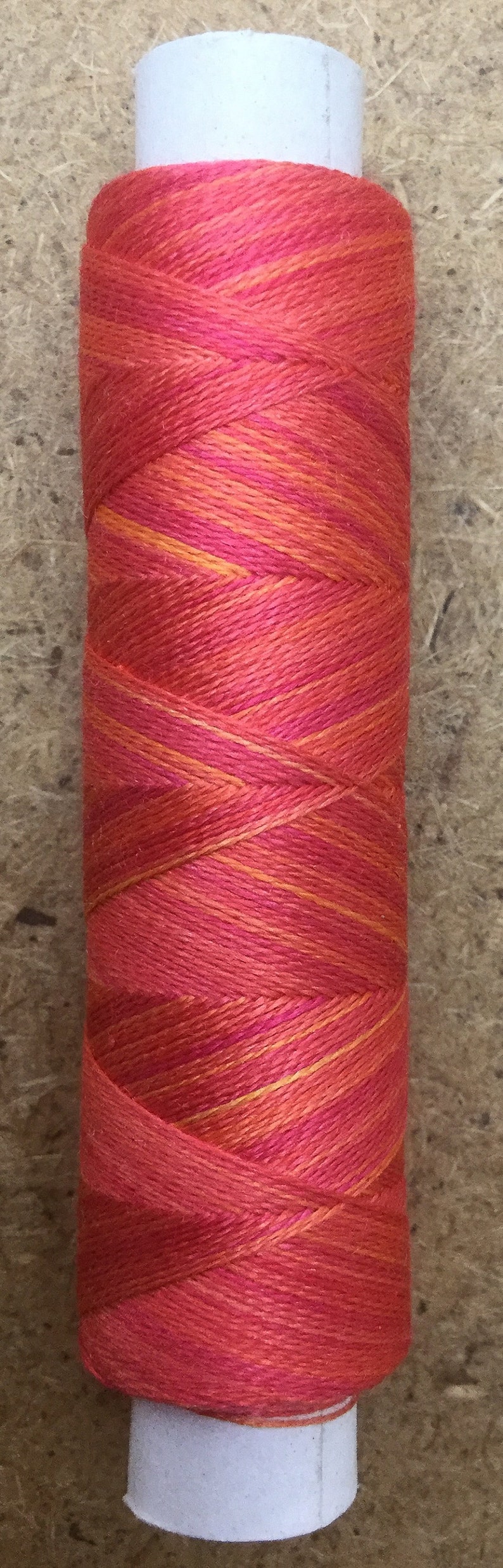 No.13 Sunset, Hand Dyed Silk Machine Thread, Individual Spool 120m, Machine Embroidery, Machine Quilting image 2