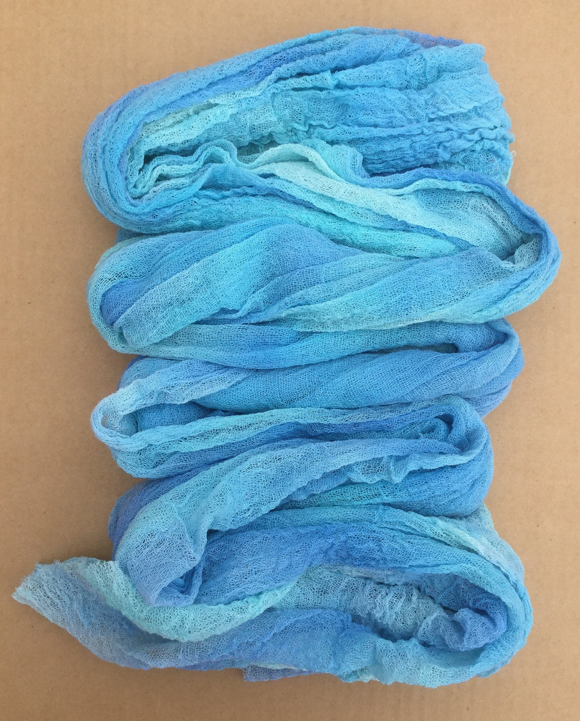 Hand dyed Cotton Scrim, Gauze, Art Cloth, Scarf for nuno felting, Art ...