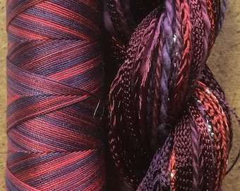 Hand Dyed Embroidery Threads, Two of a Kind, No.49 Burgundy, Hand Dyed Quilting Thread, Thread Selection, Thread Collection, UK Seller