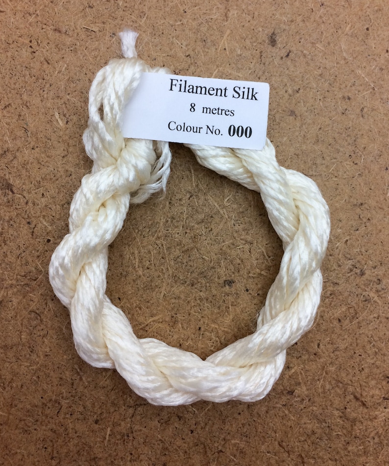 Textile Art Embroidery Thread Silk Filament Embroidery Thread Artisan Thread Undyed