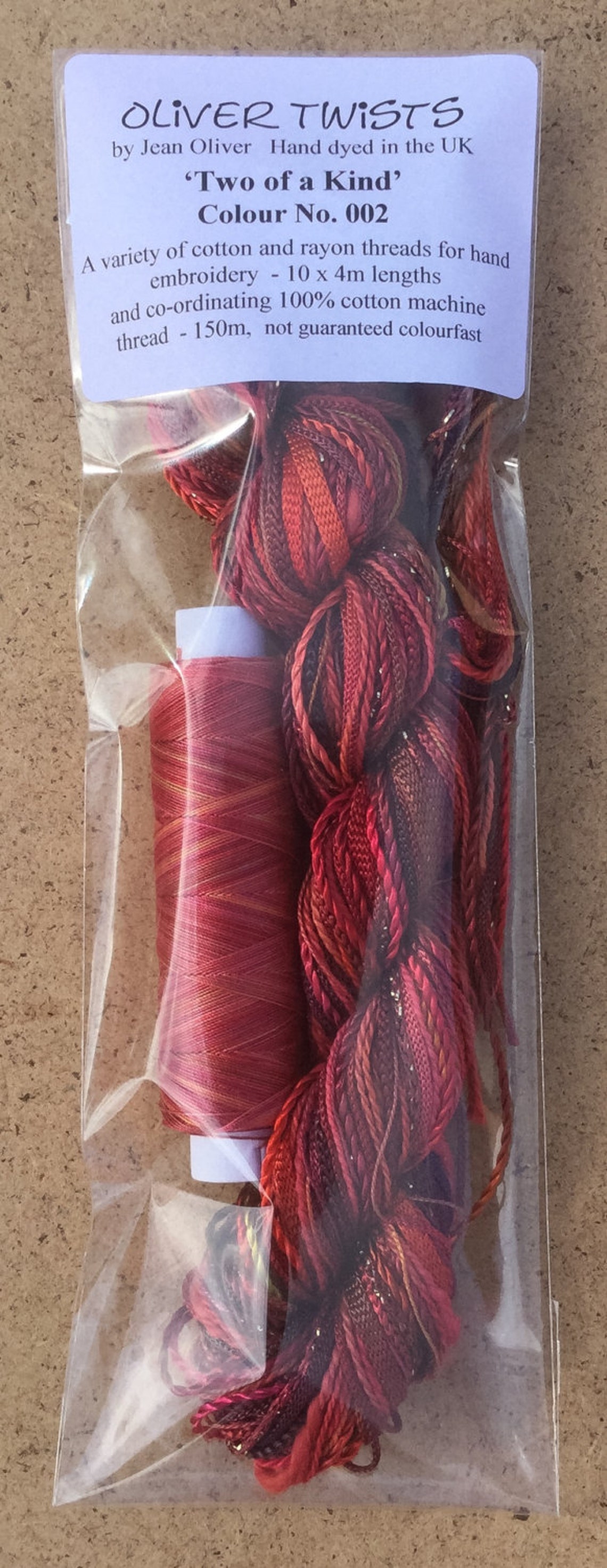 Hand Dyed Cotton and Viscose Thread Selection, Two of a Kind, No.02 ...