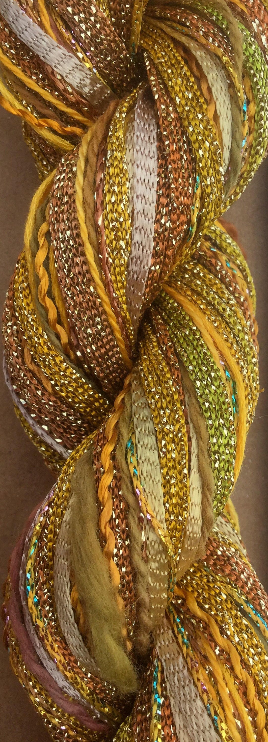 Hand Dyed Embroidery Threads, Gold, One Off Special, Limited Edition