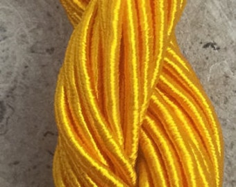 Viscose Gimp Thread, Daffodil, Hand Dyed, Rayon Gimp, 10 metres