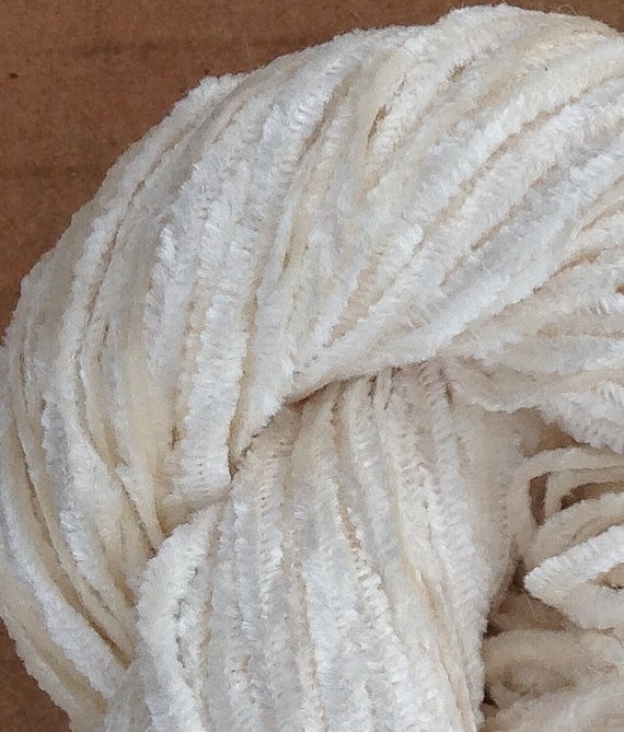 Silk Boucle, Silk Yarn, Weaving Yarn, Crochet Yarn, Natural, Undyed, Ivory,  