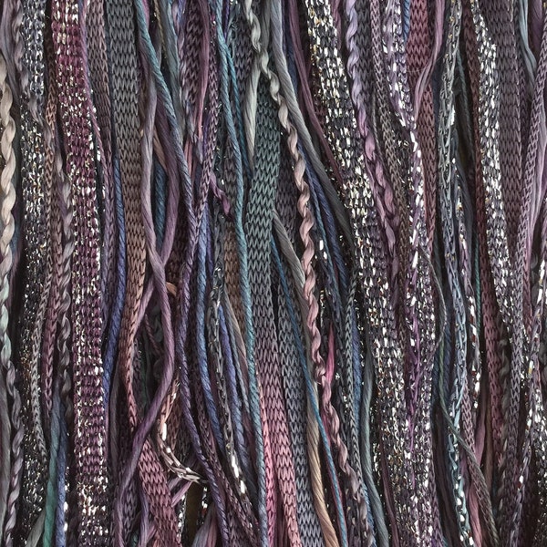 Embroidery Thread Selection, Hand Dyed, Grape, One Off Special, Limited Edition, Textured Threads, Variegated Threads