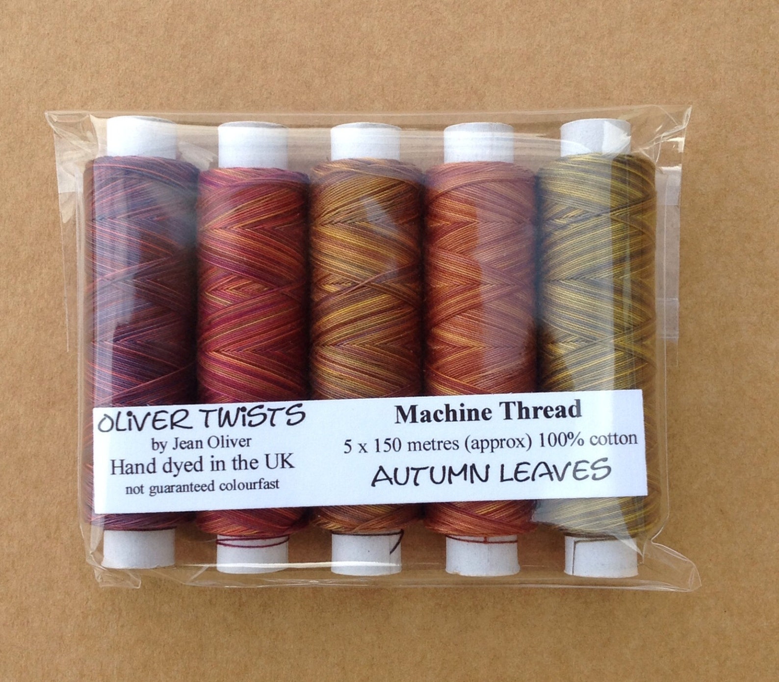 Autumn Leaves Hand Dyed Egyptian Cotton Machine Thread Etsy