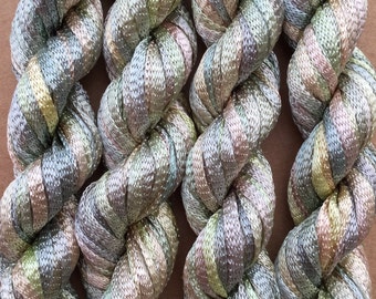 Hand Dyed Viscose Ribbon, 10/167 Viscose Ribbon, Rayon Ribbon, Embroidery, Thread,Canvaswork, Needlepoint, Colour No.22 Silver Birch