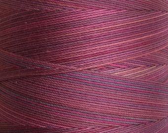 Hand Dyed Cotton Machine Quilting Thread, Machine Embroidery Thread,  Eygyptian Cotton 40 weight, 750m (820yds) Colour No.17 Ruby (0.5%)