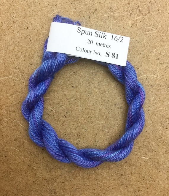 Silk 16/2 No.81 Bluebell Embroidery Thread Hand Dyed | Etsy