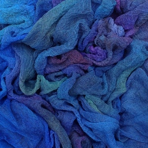 Cotton Scrim, No.89 Patina, Hand Dyed Gauze, Openweave Fabric, Dyed Butter  Muslin, Nuno Felting, UK Seller 