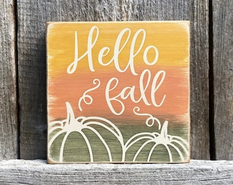 hello fall, fall sign, farmhouse fall decor