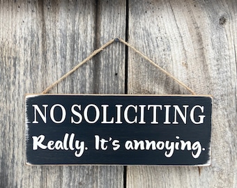 No Soliciting Sign